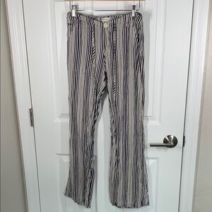 Just Living blue and ivory striped casual pants size small